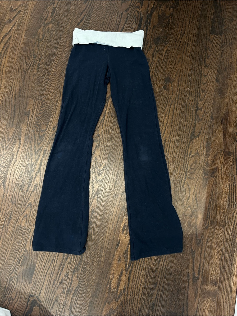 John Galt Blue & White Contrast Priscilla Flare Pants